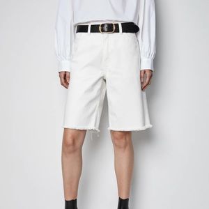 Nili Lotan Boyfriend Off-White Jean Shorts